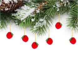 Yılbaşı Ağaç Süsleme Topları Elma 12'li - Partici