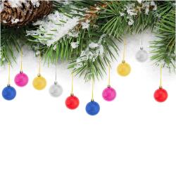 Yılbaşı Ağaç Süsleme Topları Karışık Renk 20'li - Partici