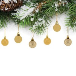 Yılbaşı Ağaç Süsleme Topu 12'li Altın - Partici