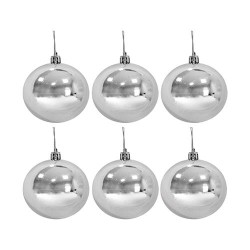 Yılbaşı Ağacı Süsleme Topları Gümüş 4cm 12'li - Partici