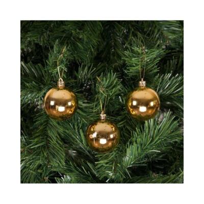Yılbaşı Ağacı Süsleme Topları Gold 6cm 6'lı - 1