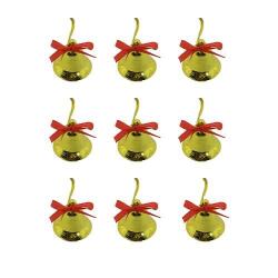 Yılbaşı Ağaç Süsleme Çanı Kırmızı Fiyonklu 3cm 9'lu - Partici