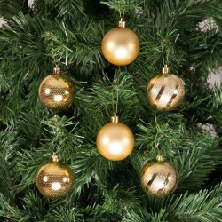 Yılbaşı Çam Ağacı Top Süs Sarı 6 cm 24'lü - Partici