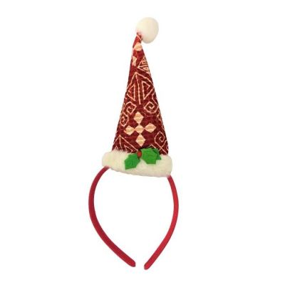 Yılbaşı Parti Tacı Desenli Uzun Noel Baba Şapkalı