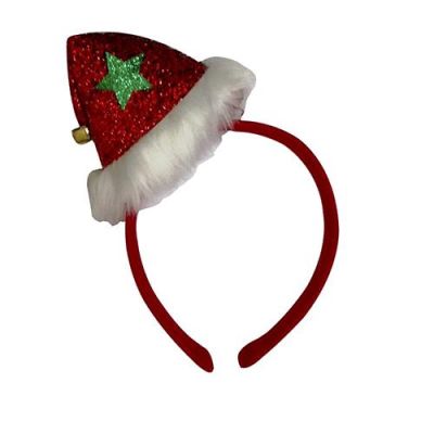 Yılbaşı Parti Tacı Noel Baba Şapkalı Zilli