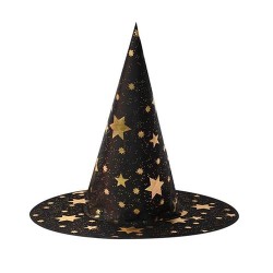 Yıldız Desenli Cadılar Bayramı Şapkası - Partici