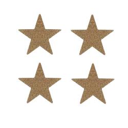 Yıldız Strafor Dekor Süs Çift Taraflı Altın 4'lü - Partici