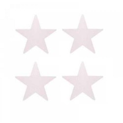 Yıldız Strafor Dekor Süs Çift Taraflı Beyaz 4'lü - 