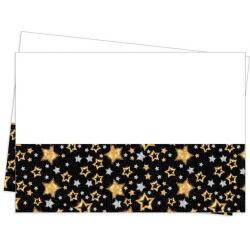 Yıldızlar Siyah Masa Örtüsü 120x180cm - 