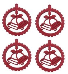 Zil Figürlü Keçe Yılbaşı Ağacı Süsü 4'lü - Partici